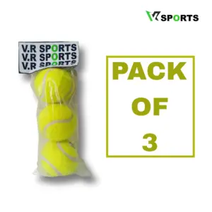 Cricket Tennis Ball (Pack of 3, Green)